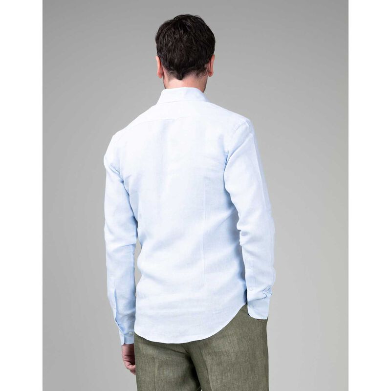 Rembrandt Ohope Light Blue Belgian Linen Shirt image number 1